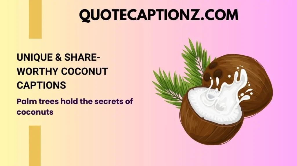 Unique & Share-Worthy Coconut Captions